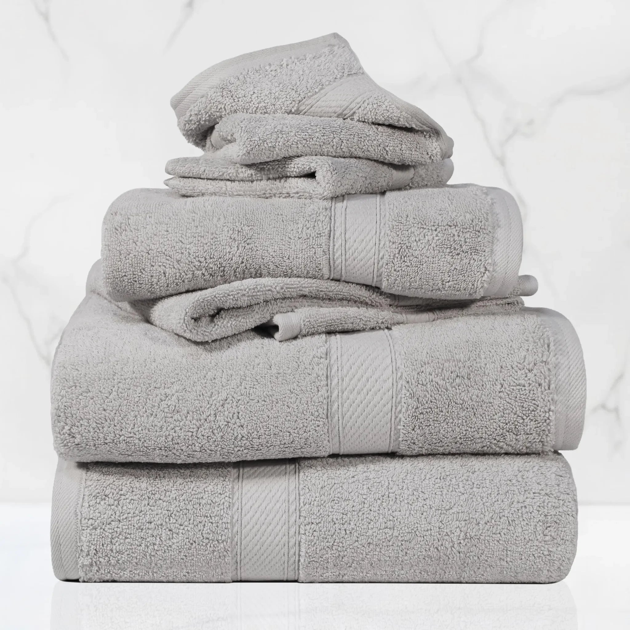 Madison Egyptian Cotton Plush Heavyweight 6 Piece Towel Set - Egyptian Cotton Towel Set by Superior Brand