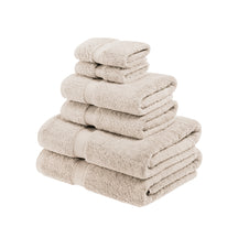 Superior Egyptian Cotton Heavyweight 6 Piece Bath Towel Set - Stone