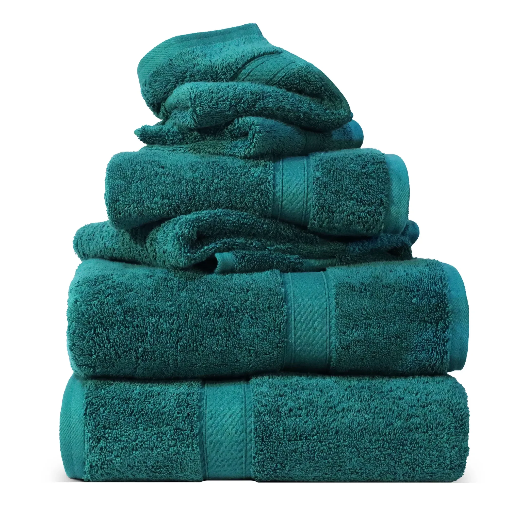 Madison Egyptian Cotton Plush Heavyweight 6 Piece Towel Set - Egyptian Cotton Towel Set by Superior Brand