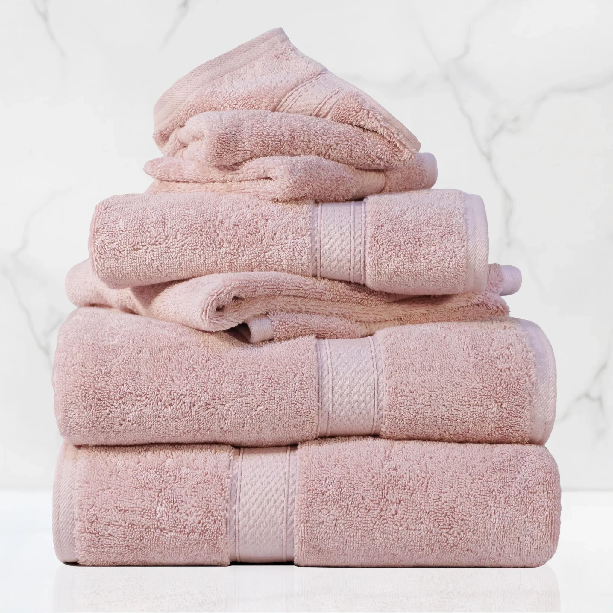 Madison Egyptian Cotton Plush Heavyweight 6 Piece Towel Set - Egyptian Cotton Towel Set by Superior Brand