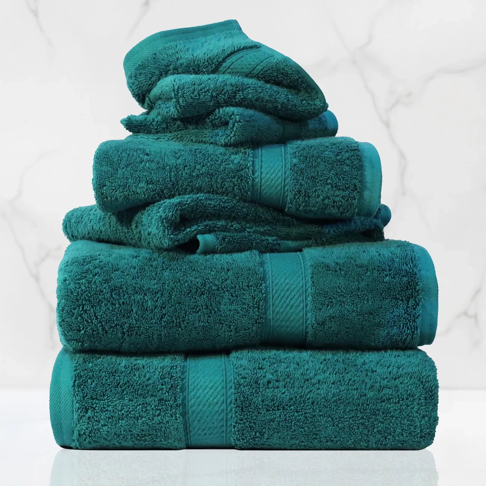 Madison Egyptian Cotton Plush Heavyweight 6 Piece Towel Set - Egyptian Cotton Towel Set by Superior Brand