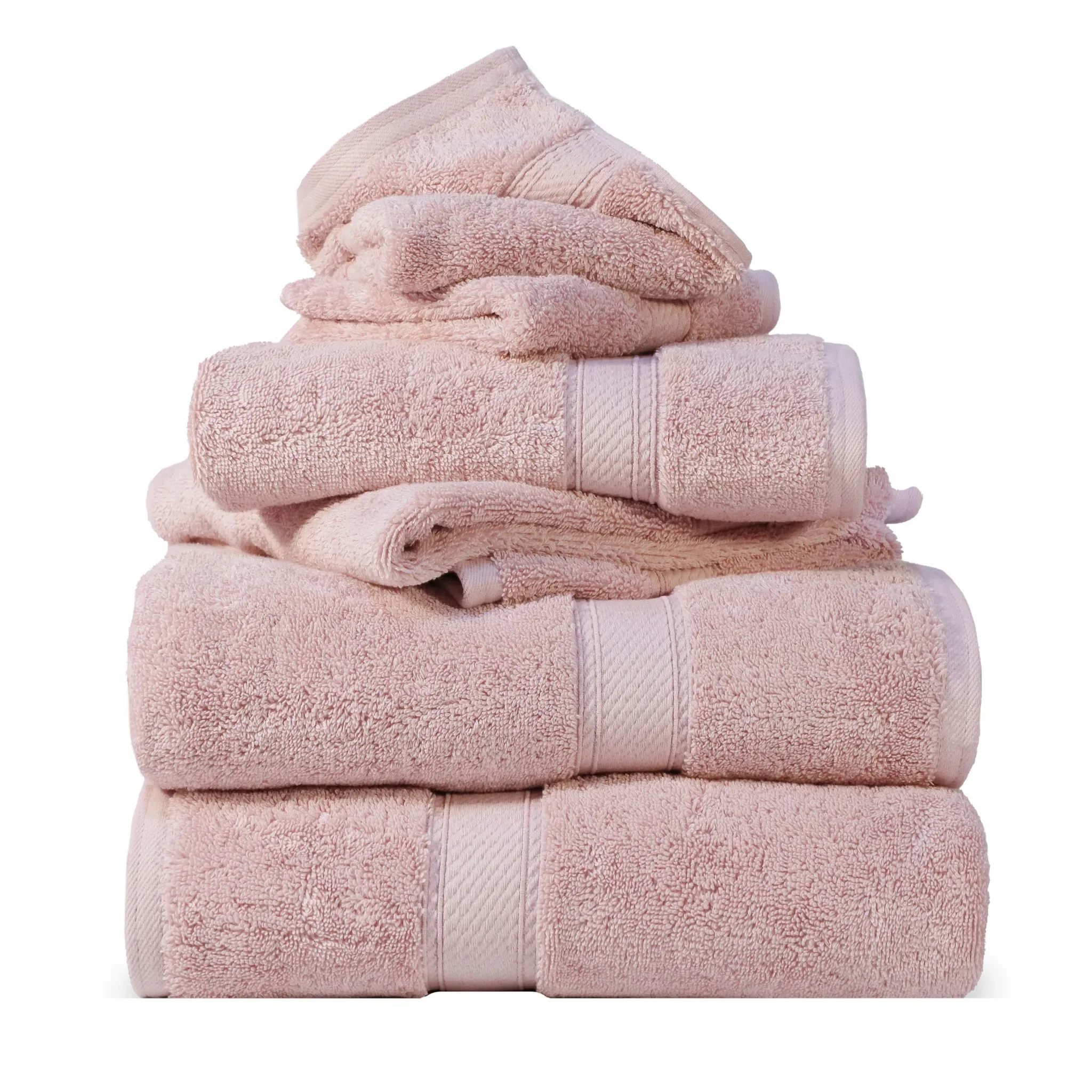 Madison Egyptian Cotton Plush Heavyweight 6 Piece Towel Set - Egyptian Cotton Towel Set by Superior Brand