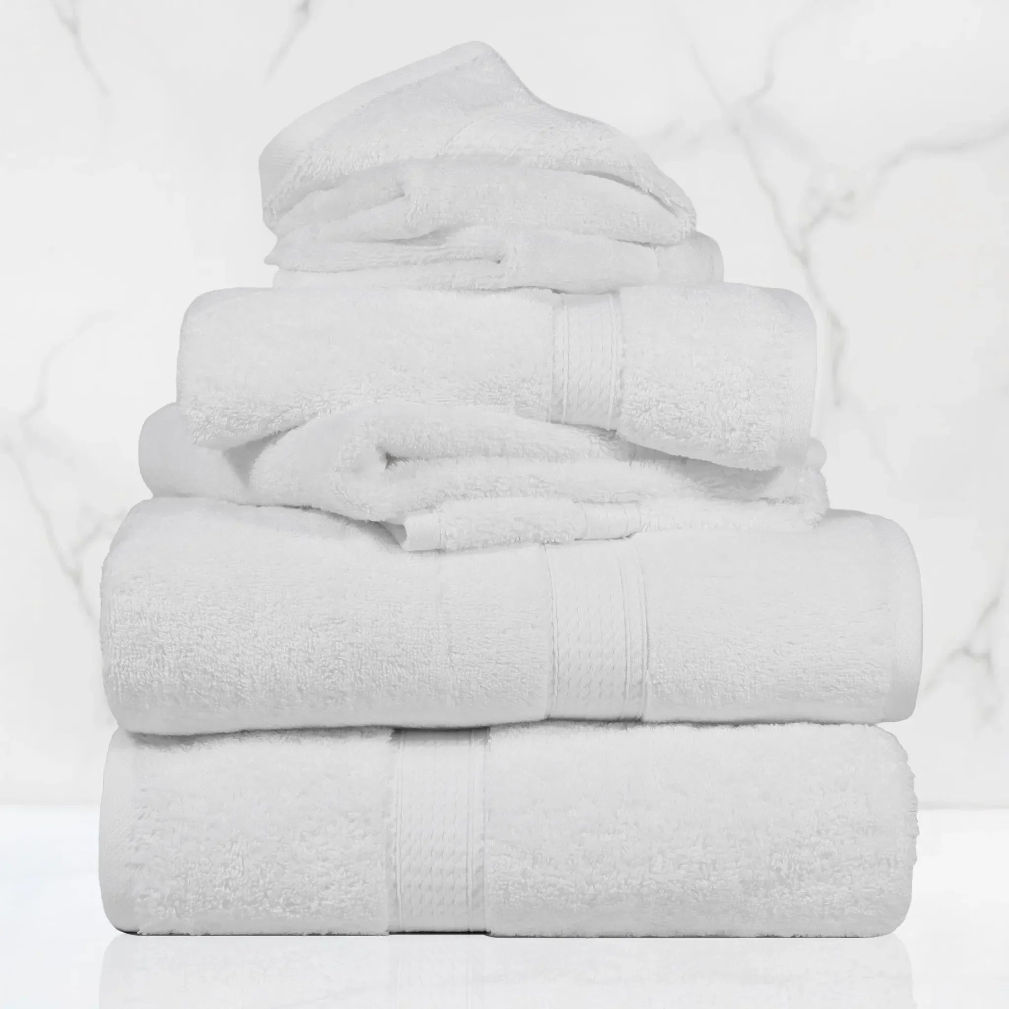 Madison Egyptian Cotton Plush Heavyweight 6 Piece Towel Set - Egyptian Cotton Towel Set by Superior Brand