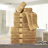 100% Egyptian Cotton Madison Plush Towel Set 9 Piece - Egyptian Cotton Towel Set by Superior Brand