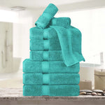 100% Egyptian Cotton Madison Plush Towel Set 9 Piece - Egyptian Cotton Towel Set by Superior Brand