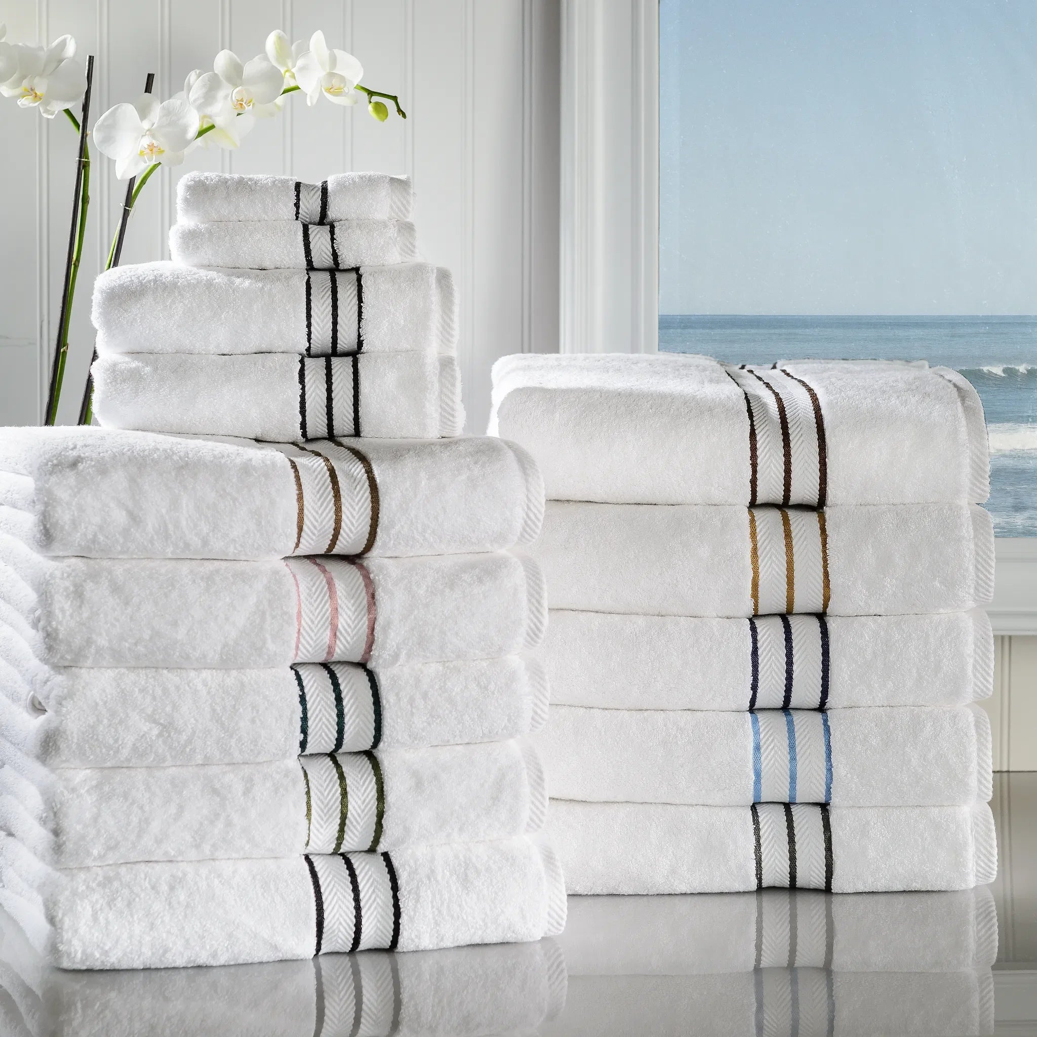 Hotel Turkish Cotton Plush Towel Set 6 Piece - Towel Set by Superior Brand