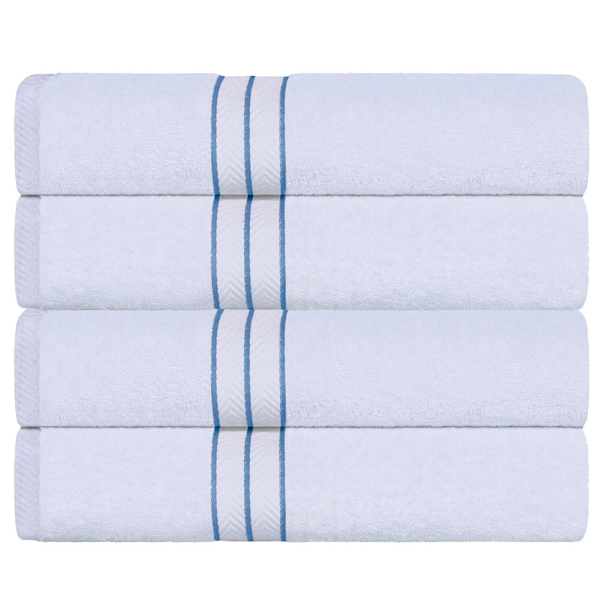 Hotel Turkish Cotton Plush Bath Towel Set 4-Piece - Bath Towel by Superior Brand