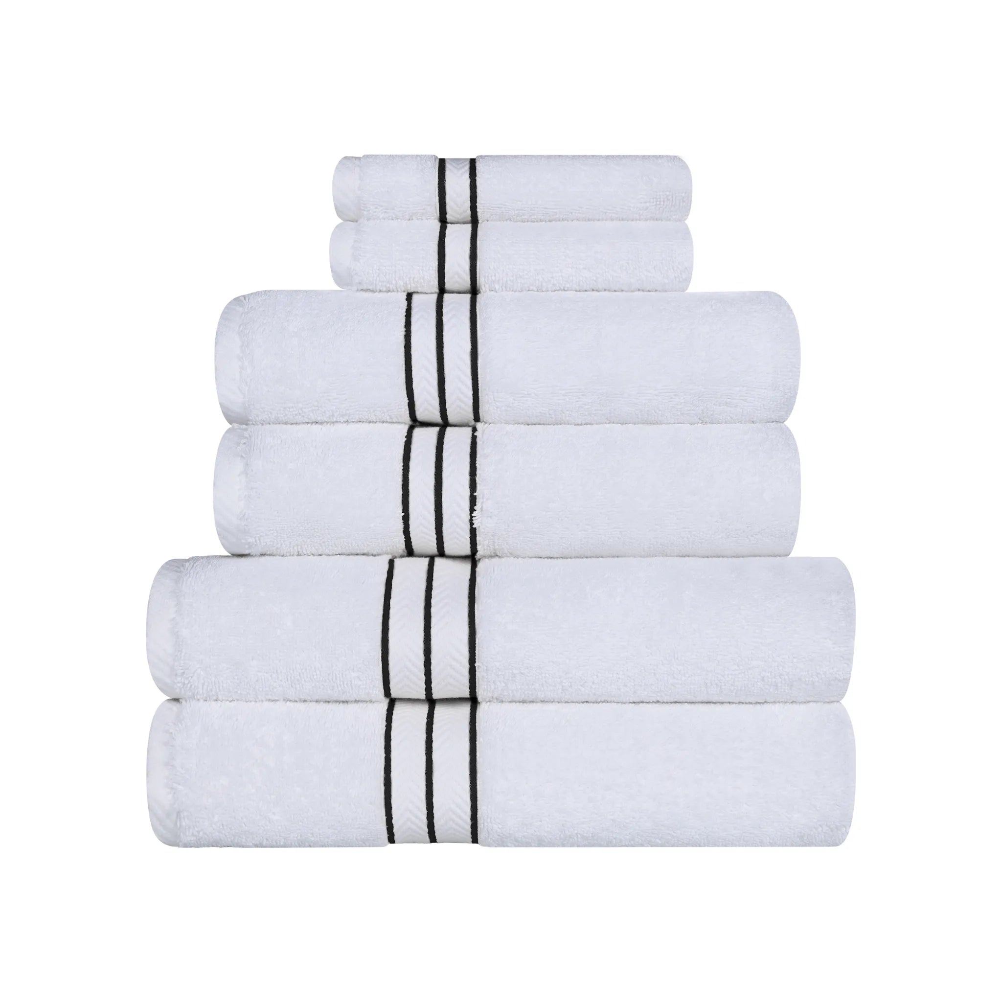 Hotel Turkish Cotton Plush Towel Set 6 Piece - Towel Set by Superior Brand