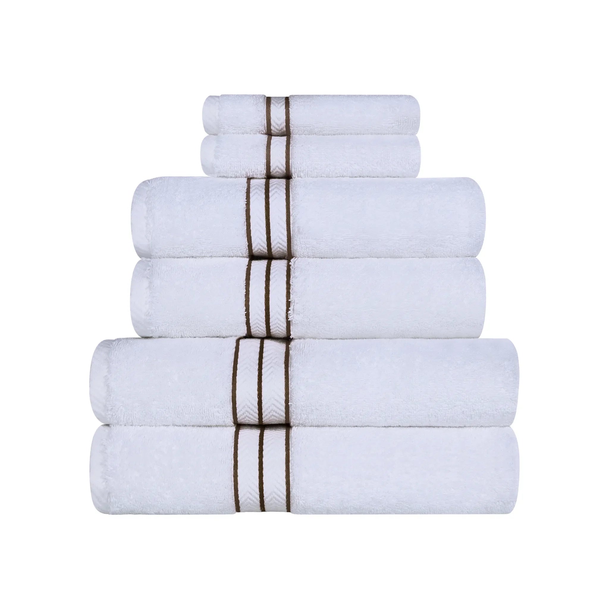 Hotel Turkish Cotton Plush Towel Set 6 Piece - Towel Set by Superior Brand