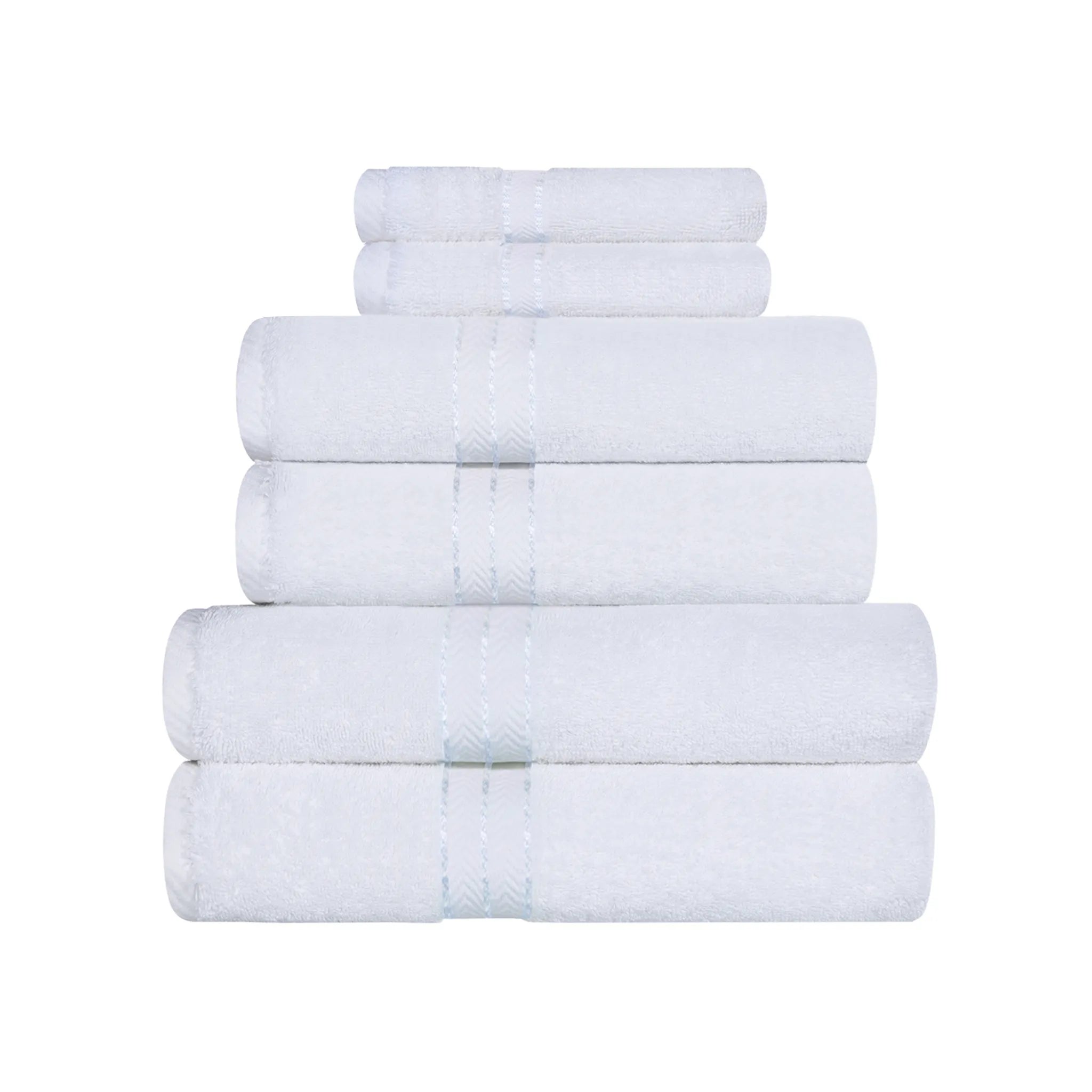 Hotel Turkish Cotton Plush Towel Set 6 Piece - Towel Set by Superior Brand