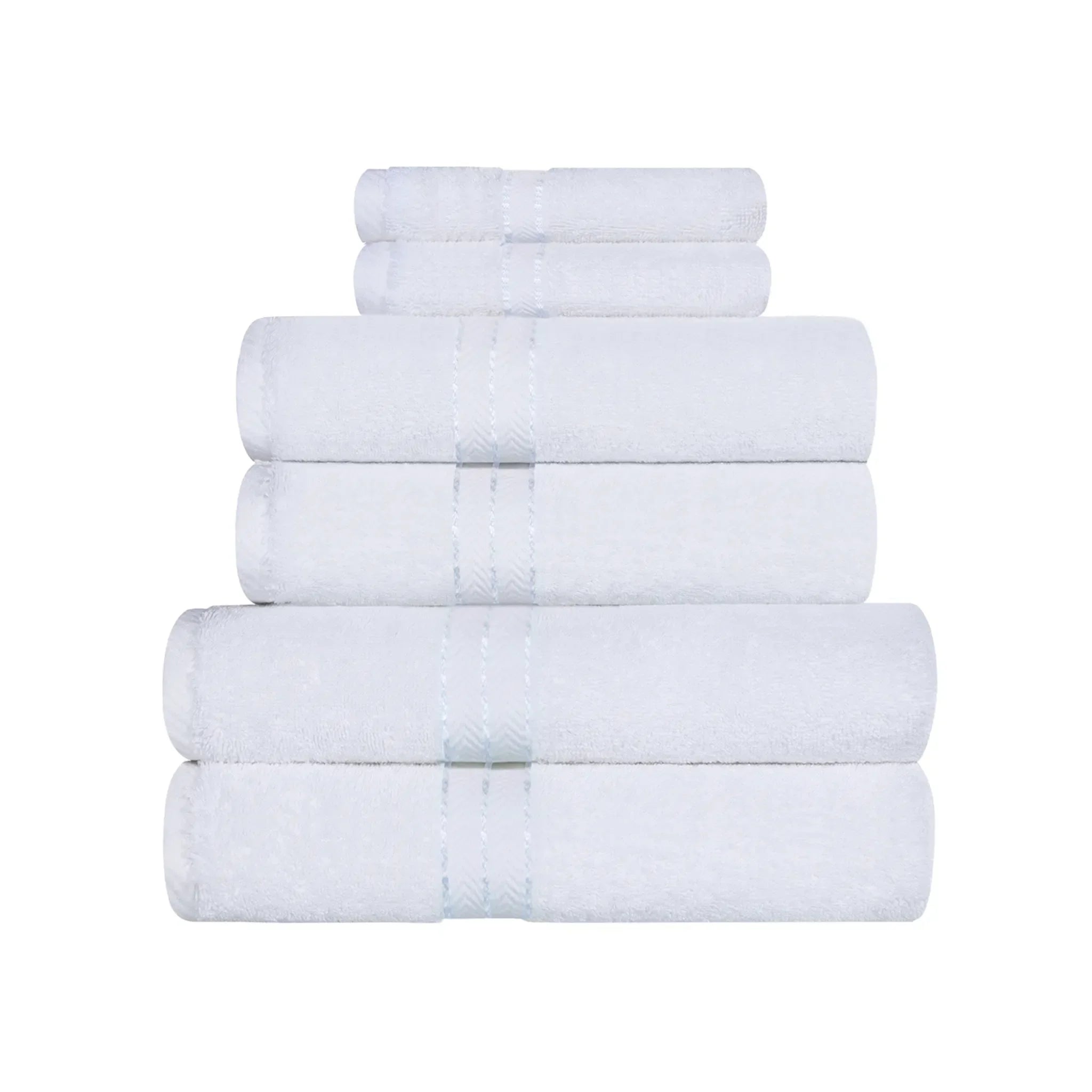 Hotel Turkish Cotton Plush Towel Set 6 Piece - Towel Set by Superior Brand