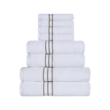 Hotel Turkish Cotton Plush Towel Set 8 Piece - Towel Set by Superior Brand