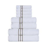Hotel Turkish Cotton Plush Towel Set 8 Piece - Towel Set by Superior Brand