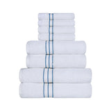 Hotel Turkish Cotton Plush Towel Set 8 Piece - Towel Set by Superior Brand