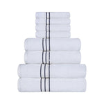 Hotel Turkish Cotton Plush Towel Set 8 Piece - Towel Set by Superior Brand