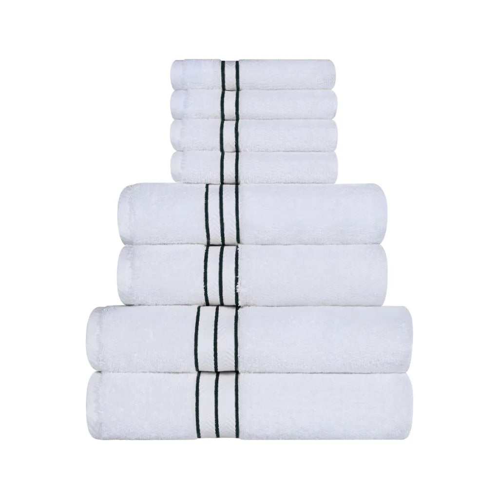 Hotel Turkish Cotton Plush Towel Set 8 Piece - Towel Set by Superior Brand