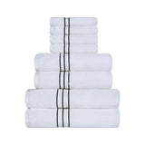 Hotel Turkish Cotton Plush Towel Set 8 Piece - Towel Set by Superior Brand
