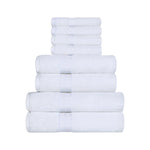 Hotel Turkish Cotton Plush Towel Set 8 Piece - Towel Set by Superior Brand