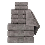 Napa Zero Twist Cotton Solid Waffle Honeycomb 9 Piece Towel Set - Towel Set by Superior Brand