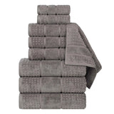 Napa Zero Twist Cotton Solid Waffle Honeycomb 9 Piece Towel Set - Towel Set by Superior Brand