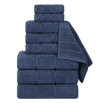 Napa Zero Twist Cotton Solid Waffle Honeycomb 9 Piece Towel Set - Towel Set by Superior Brand