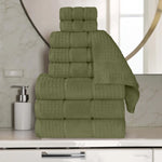 Napa Zero Twist Cotton Solid Waffle Honeycomb 9 Piece Towel Set - Towel Set by Superior Brand