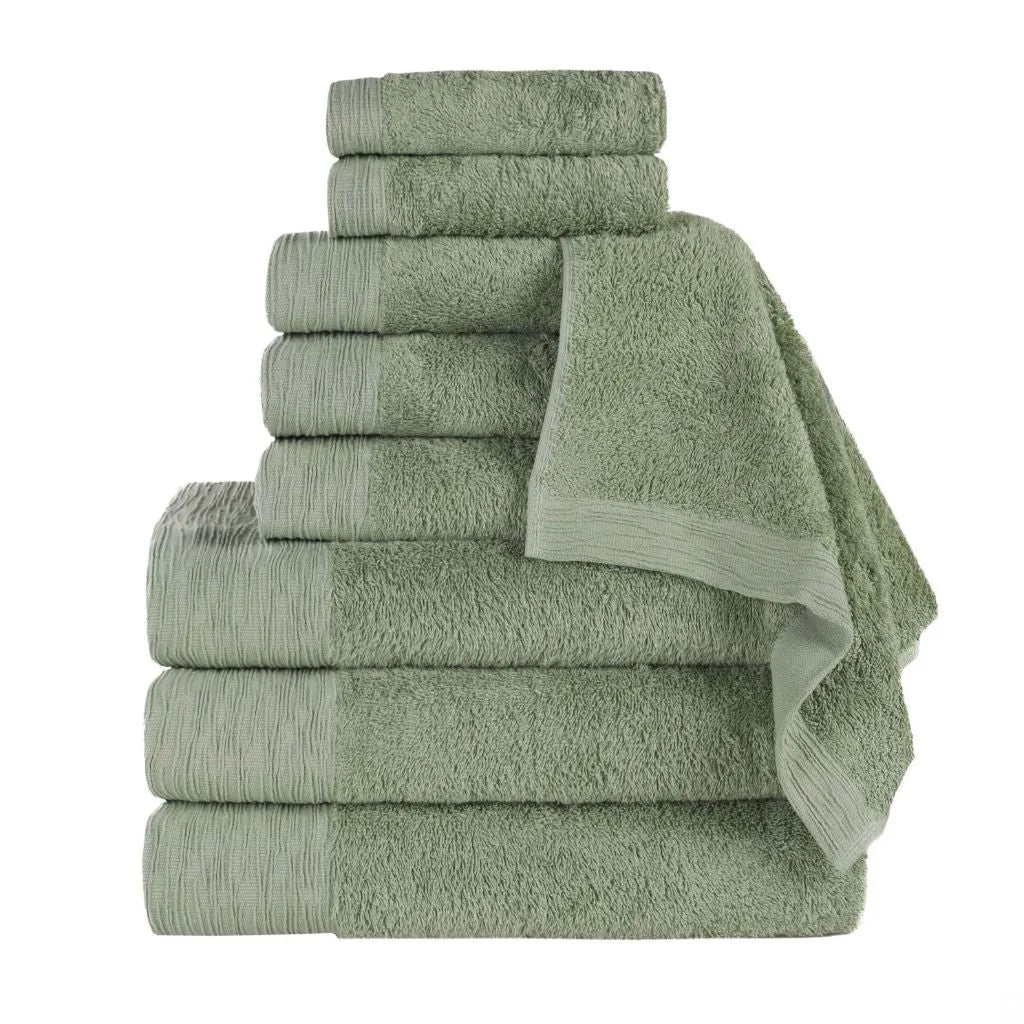 Rayon from Bamboo Eco-Friendly Fluffy Soft Solid 9 Piece Towel Set - Towel Set by Superior Brand