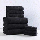 Egyptian Cotton Heritage Plush Towel Set 9 Piece - Egyptian Cotton Towel Set by Superior Brand