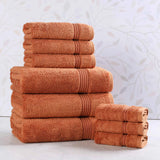 Egyptian Cotton Heritage Plush Towel Set 9 Piece - Egyptian Cotton Towel Set by Superior Brand