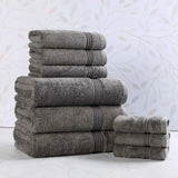 Egyptian Cotton Heritage Plush Towel Set 9 Piece - Egyptian Cotton Towel Set by Superior Brand