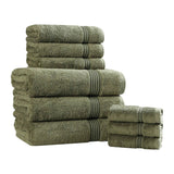 Egyptian Cotton Heritage Plush Towel Set 9 Piece - Egyptian Cotton Towel Set by Superior Brand