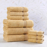 Egyptian Cotton Heritage Plush Towel Set 9 Piece - Egyptian Cotton Towel Set by Superior Brand