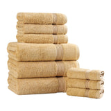 Egyptian Cotton Heritage Plush Towel Set 9 Piece - Egyptian Cotton Towel Set by Superior Brand