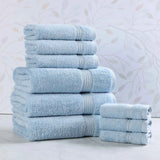 Egyptian Cotton Heritage Plush Towel Set 9 Piece - Egyptian Cotton Towel Set by Superior Brand