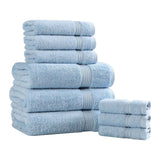 Egyptian Cotton Heritage Plush Towel Set 9 Piece - Egyptian Cotton Towel Set by Superior Brand