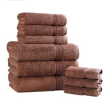 Egyptian Cotton Heritage Plush Towel Set 9 Piece - Egyptian Cotton Towel Set by Superior Brand