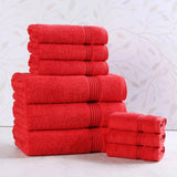 Egyptian Cotton Heritage Plush Towel Set 9 Piece - Egyptian Cotton Towel Set by Superior Brand
