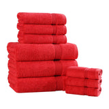Egyptian Cotton Heritage Plush Towel Set 9 Piece - Egyptian Cotton Towel Set by Superior Brand