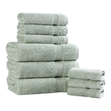 Egyptian Cotton Heritage Plush Towel Set 9 Piece - Egyptian Cotton Towel Set by Superior Brand