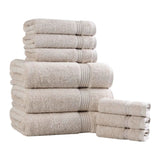 Egyptian Cotton Heritage Plush Towel Set 9 Piece - Egyptian Cotton Towel Set by Superior Brand