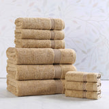 Egyptian Cotton Heritage Plush Towel Set 9 Piece - Egyptian Cotton Towel Set by Superior Brand