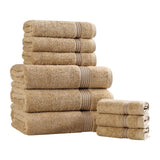 Egyptian Cotton Heritage Plush Towel Set 9 Piece - Egyptian Cotton Towel Set by Superior Brand
