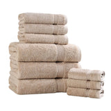 Egyptian Cotton Heritage Plush Towel Set 9 Piece - Egyptian Cotton Towel Set by Superior Brand
