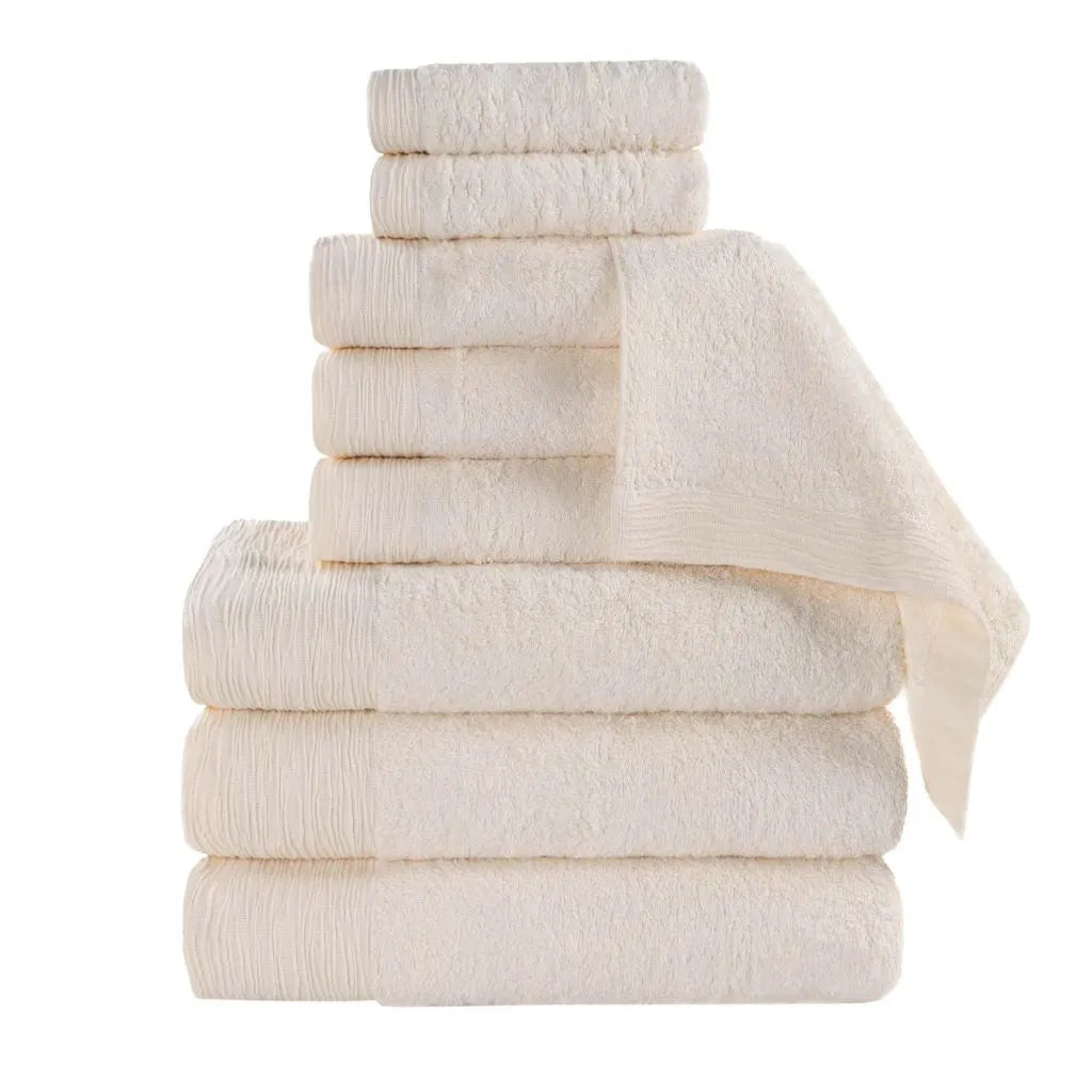 Rayon from Bamboo Eco-Friendly Fluffy Soft Solid 9 Piece Towel Set - Towel Set by Superior Brand