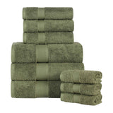 Oregon Organic Cotton Medium Weight Solid 9-Piece Towel Set - Towel Set by Superior Brand