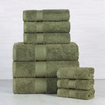 Oregon Organic Cotton Medium Weight Solid 9-Piece Towel Set - Towel Set by Superior Brand