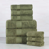 Oregon Organic Cotton Medium Weight Solid 9-Piece Towel Set - Towel Set by Superior Brand