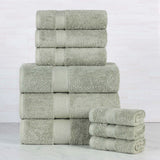 Oregon Organic Cotton Medium Weight Solid 9-Piece Towel Set - Towel Set by Superior Brand