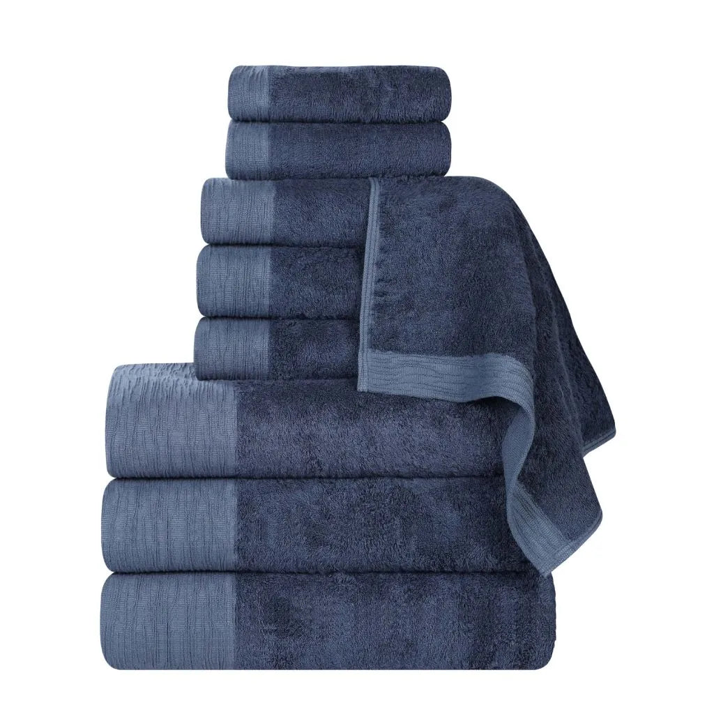 Rayon from Bamboo Eco-Friendly Fluffy Soft Solid 9 Piece Towel Set - Towel Set by Superior Brand