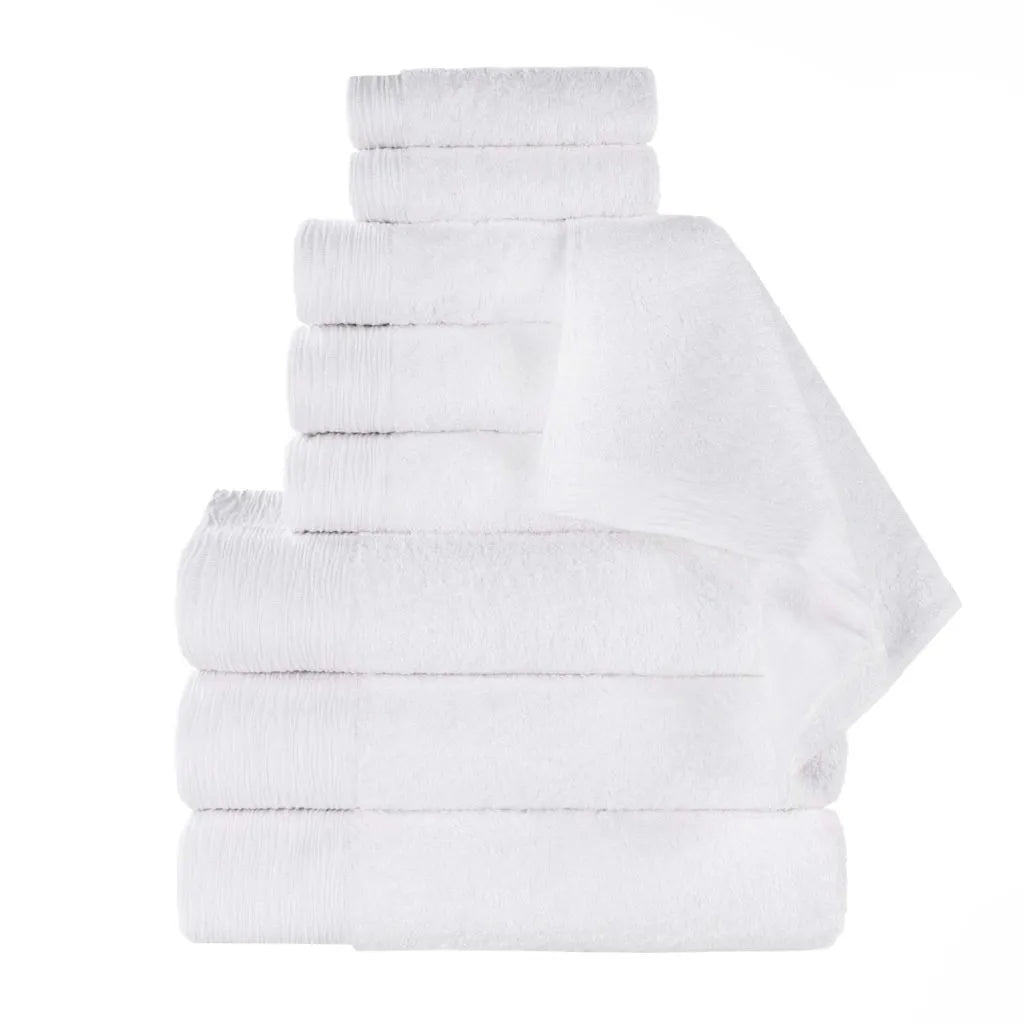 Rayon from Bamboo Eco-Friendly Fluffy Soft Solid 9 Piece Towel Set - Towel Set by Superior Brand